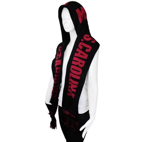 South Carolina Other - S. Carolina Fan Unisex College Football Hooded Fringe Pocketed Winter Scarf